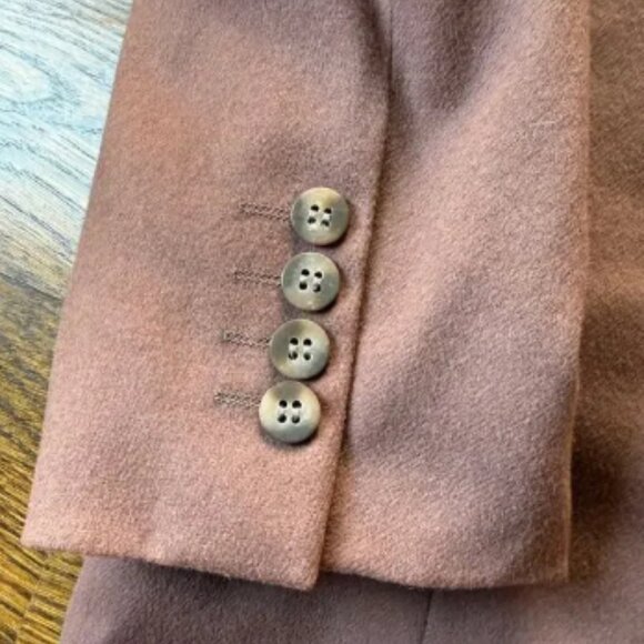 Dusty Rose Mauve Custom Cashmere Wool Lombardo Mike Modano 46x34 Sports - Picture 7 of 9